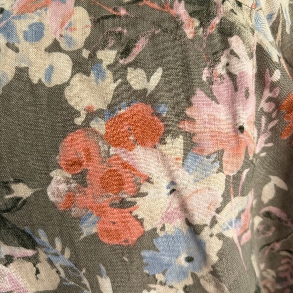 J. Jill Linen Caraway Fresh Bloom Floral Dress - Picture 12 of 16